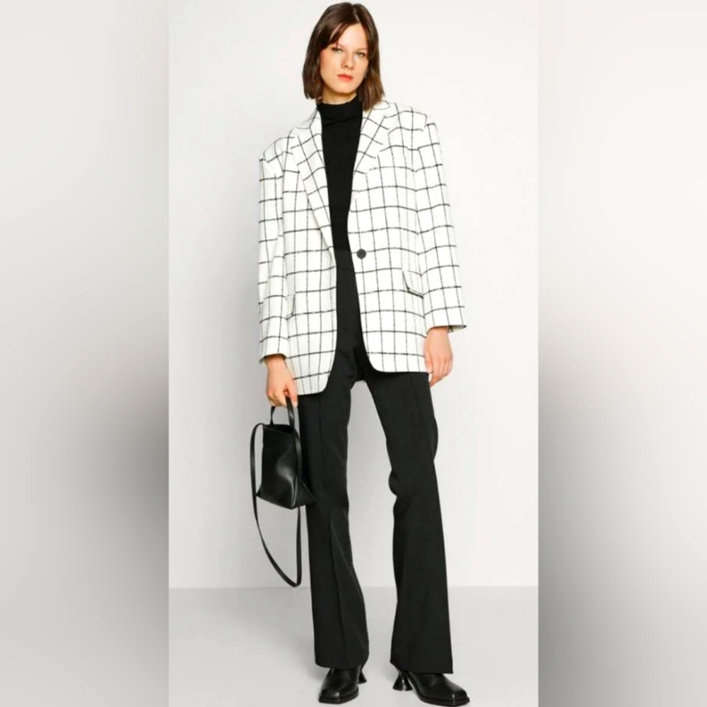 HUGO BOSS Women's Windowpane Check Blazer Size 10 NEW